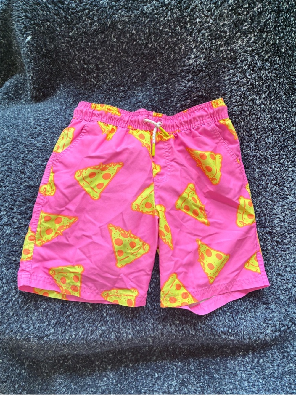 Cat & Jack Pink Pizza Print Swim Shorts